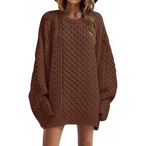 Soft Acrylic Long Sleeve Oversized Sweater for Stylish Fall & Winter Fashion